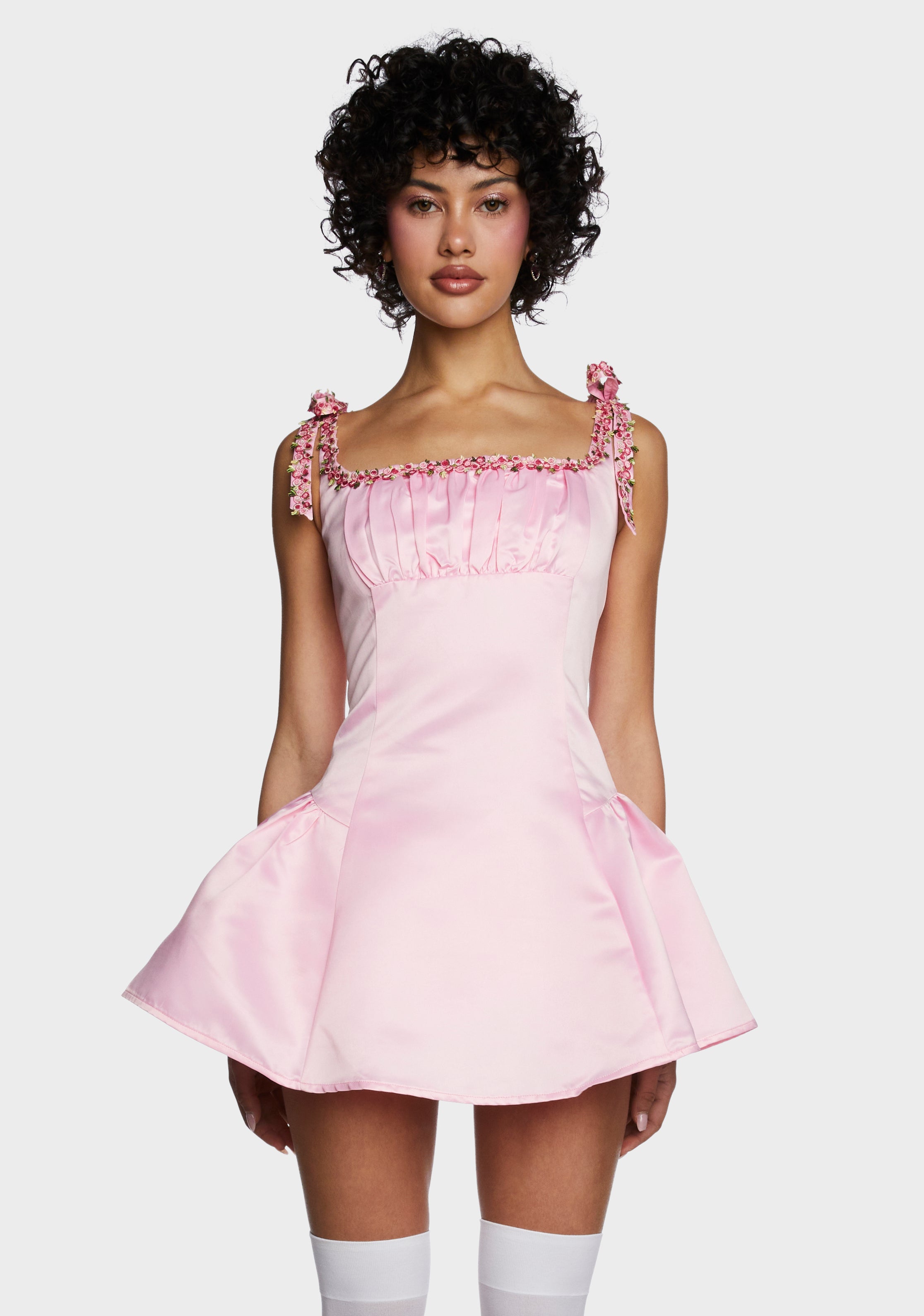Sugar Thrillz Lace Up Mini Dress - Pink – Dolls Kill
