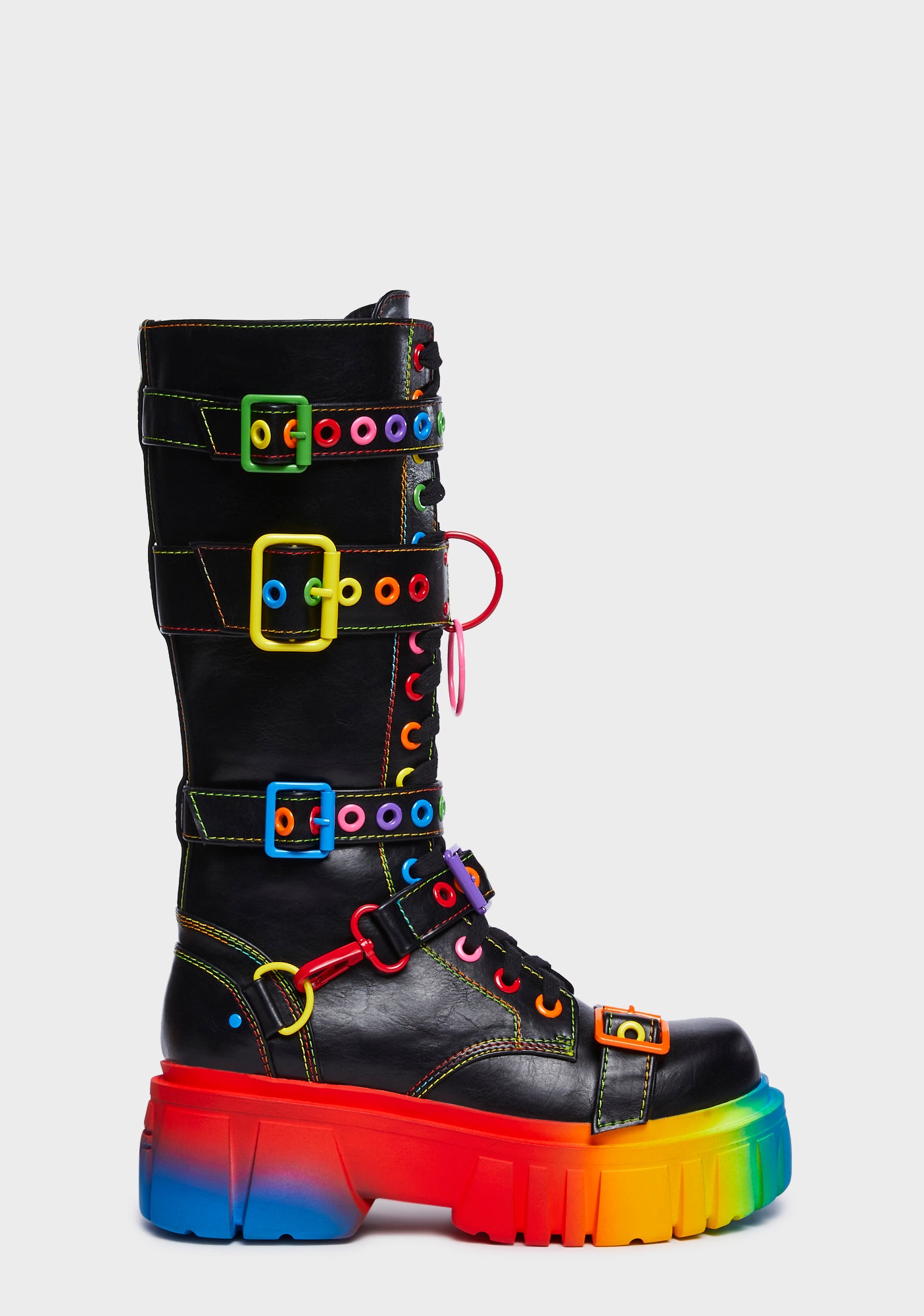 Dolls kill rainbow boots outlet
