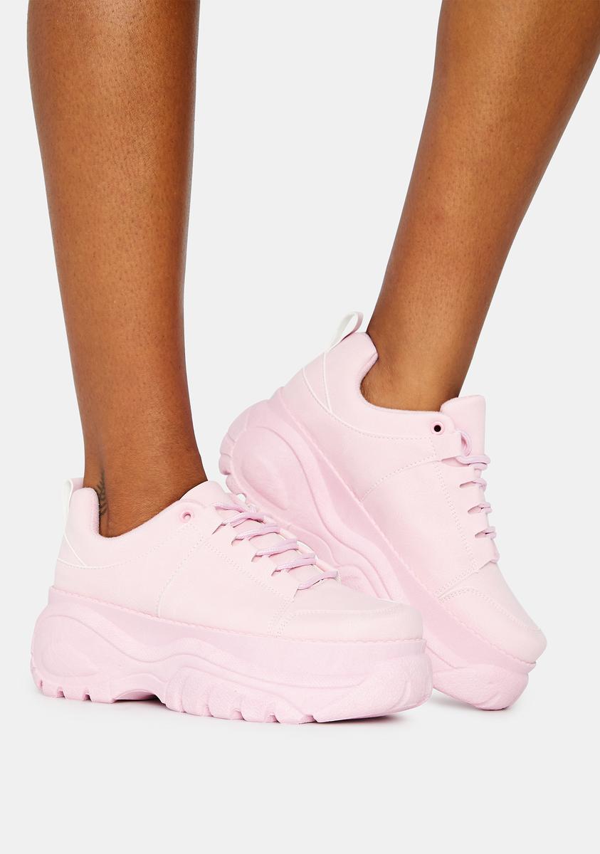 Chunky Platform Sneakers - Baby Pink â Dolls Kill