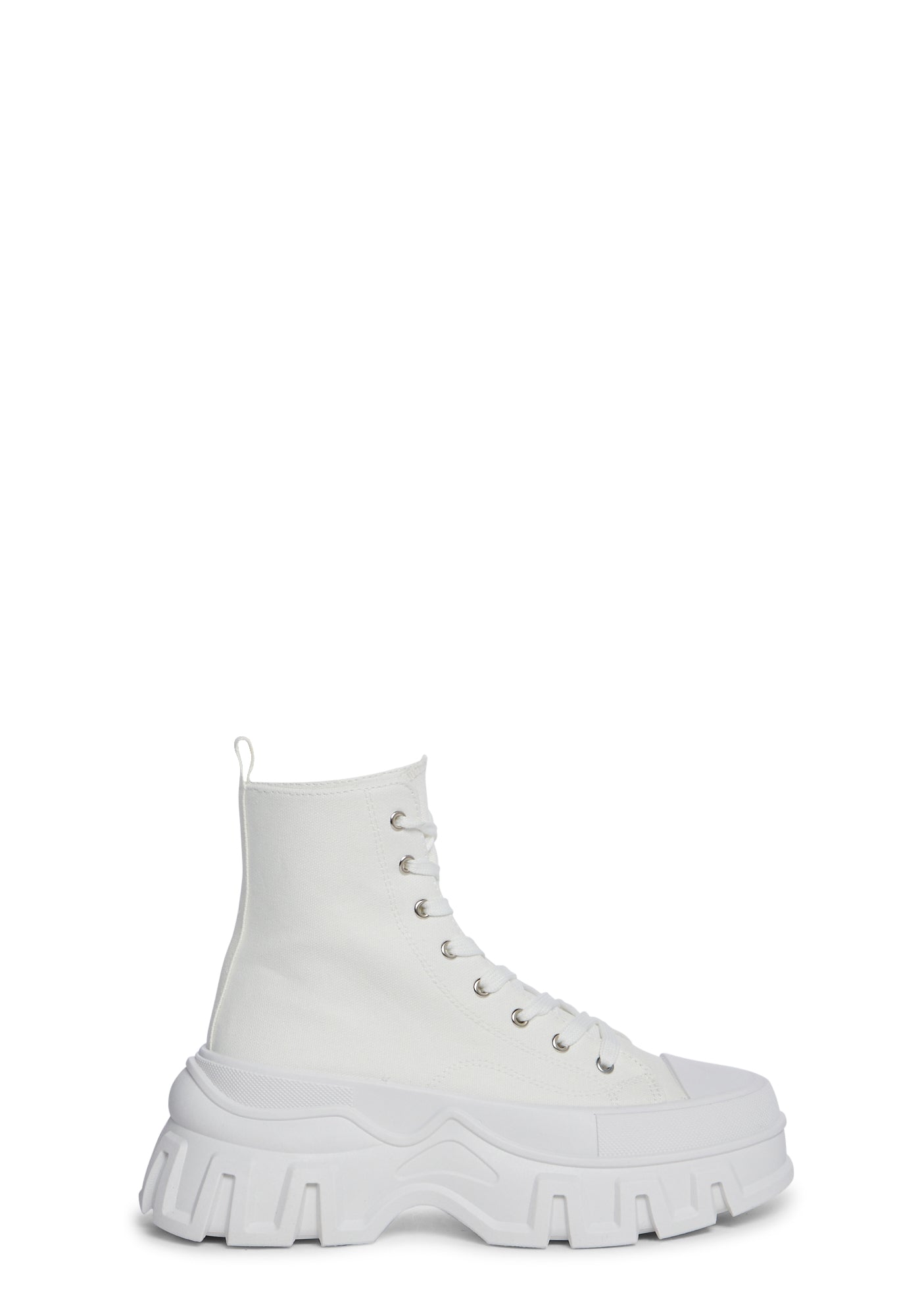 00s white flags archive ハイカット opium swag Azalea Wang Hightop Platform Sneakers- White – Dolls Kill