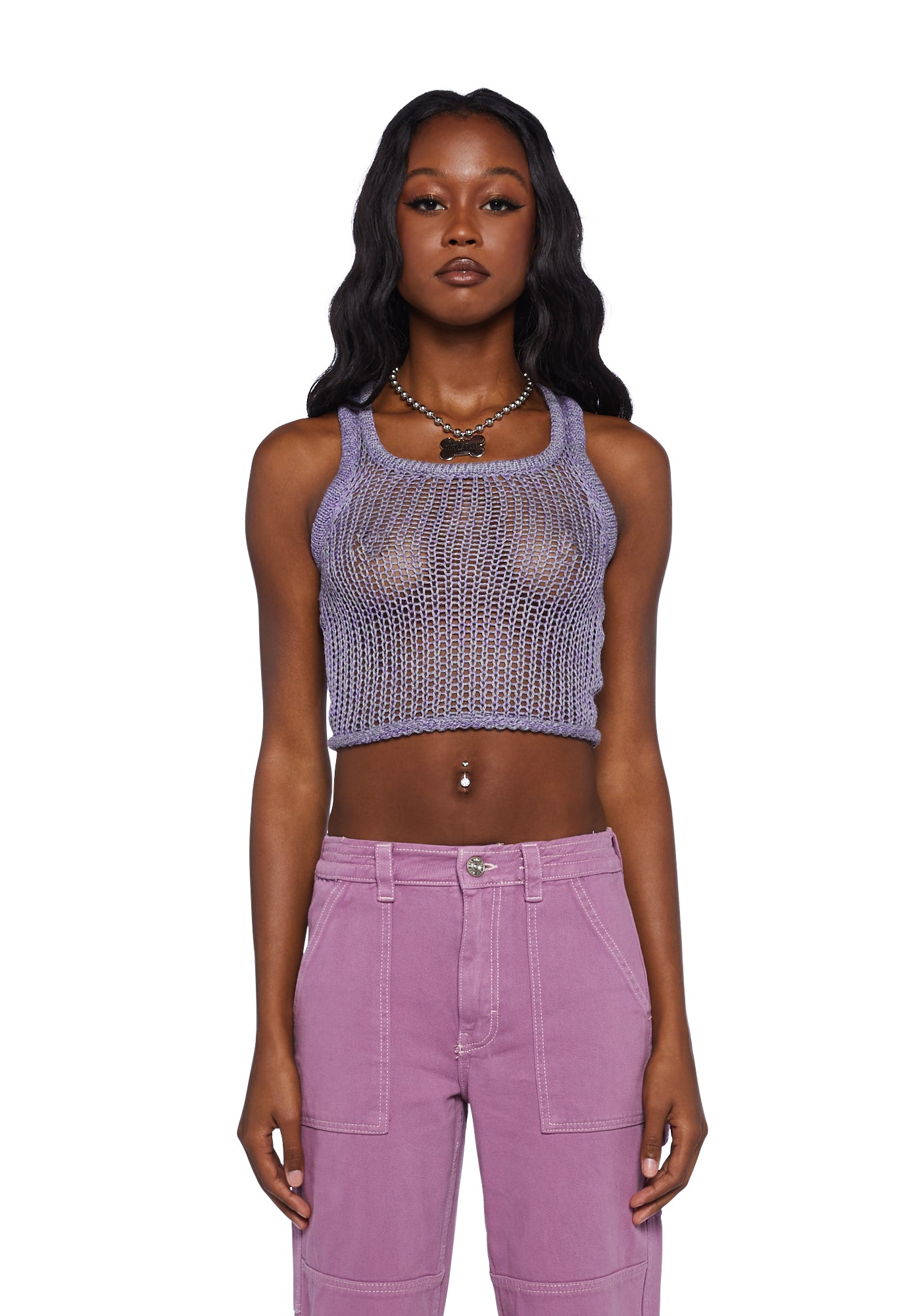 トップス tankair CUTE KNIT TOP purple Cute Knit Top in Orchid - Tank Air