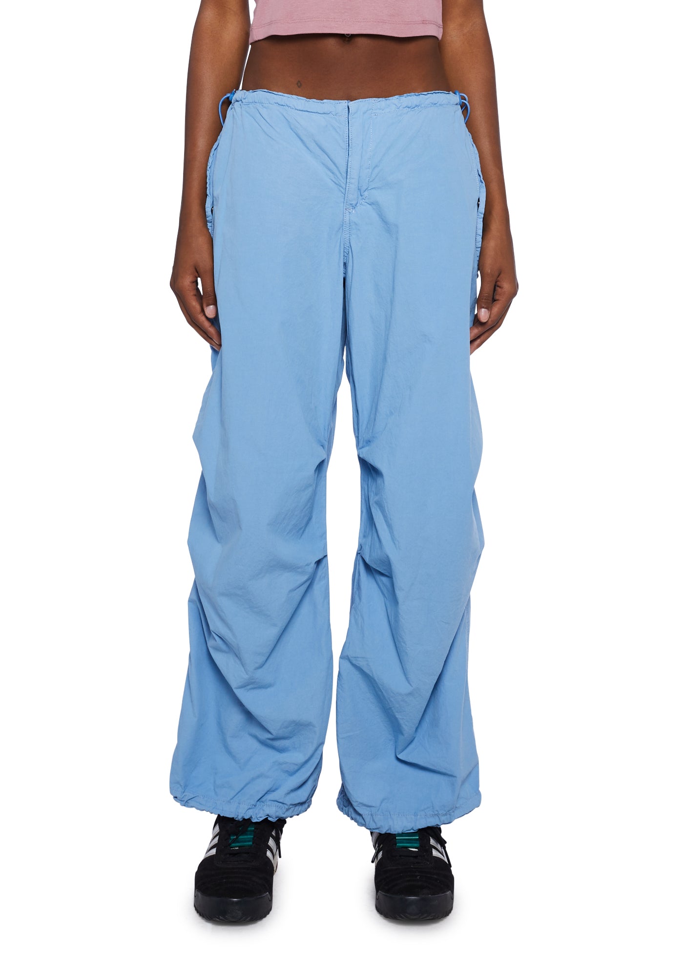 BDG Baggy Cargo Pants With Toggles Blue Dolls Kill