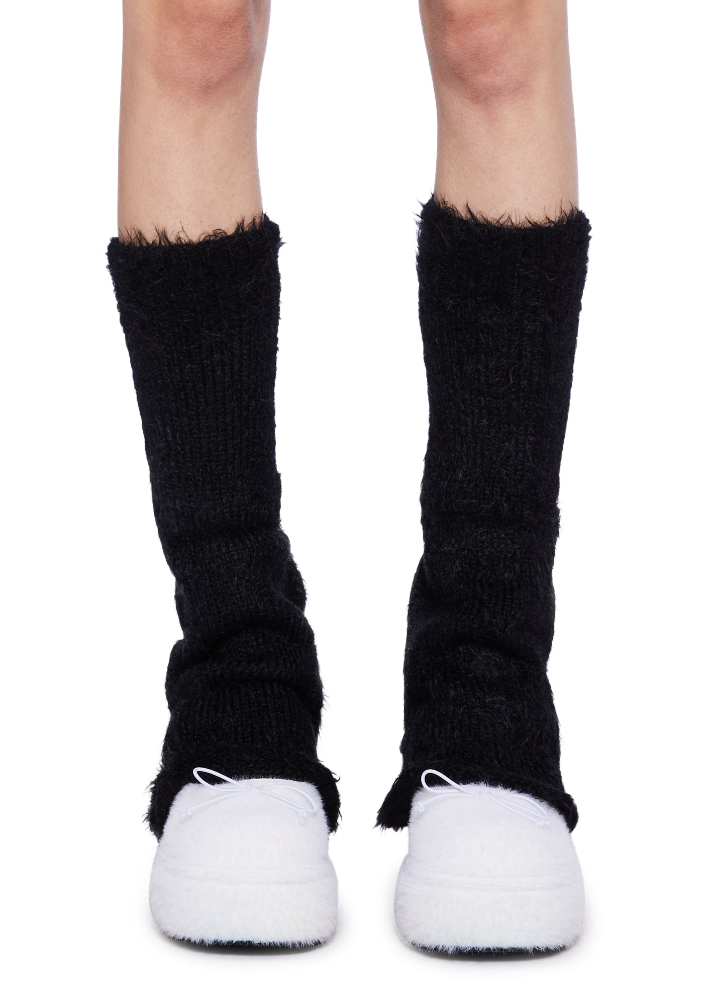 Fuzzy Leg Warmers Black Dolls Kill