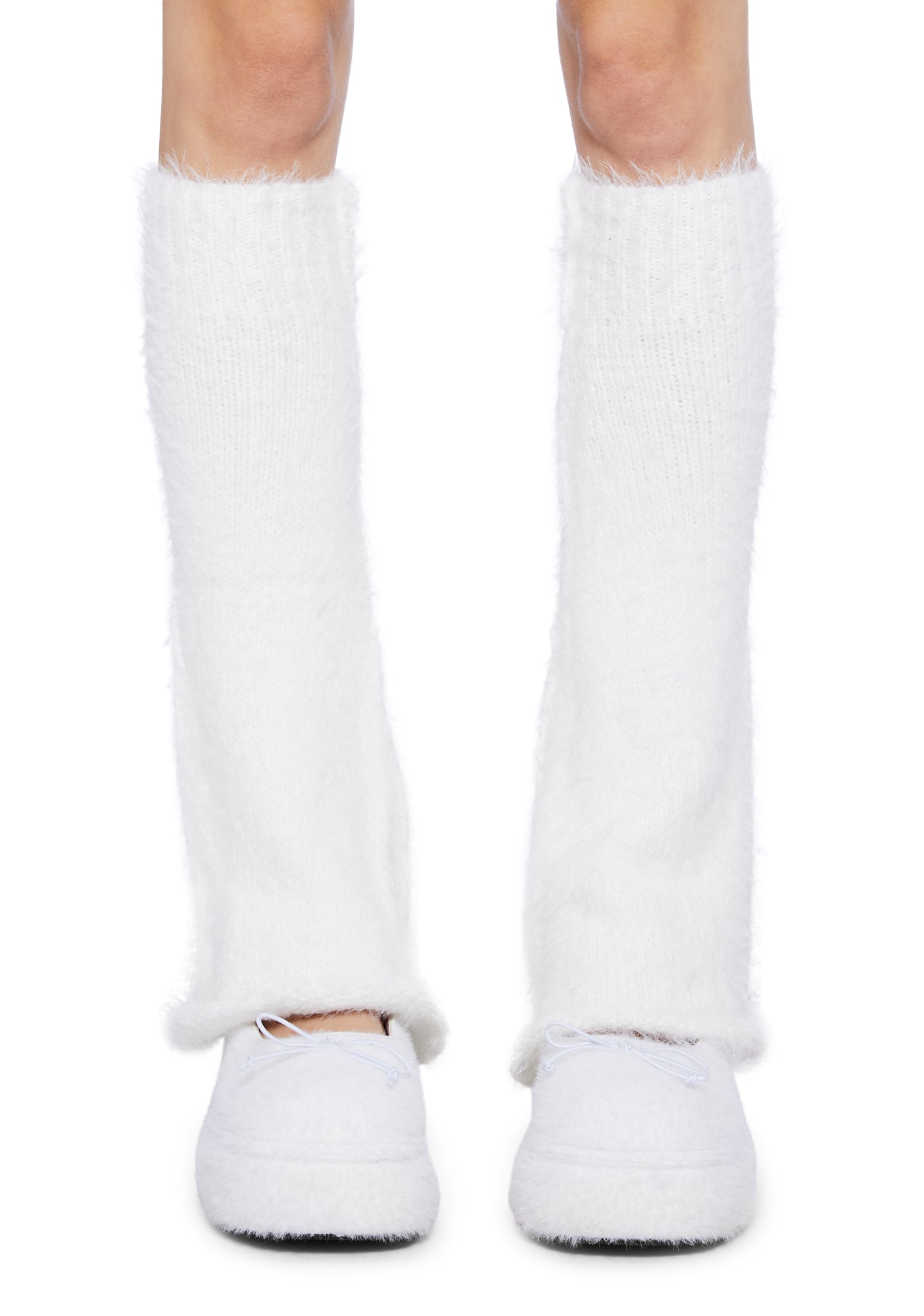 Fuzzy Leg Warmers White Dolls Kill