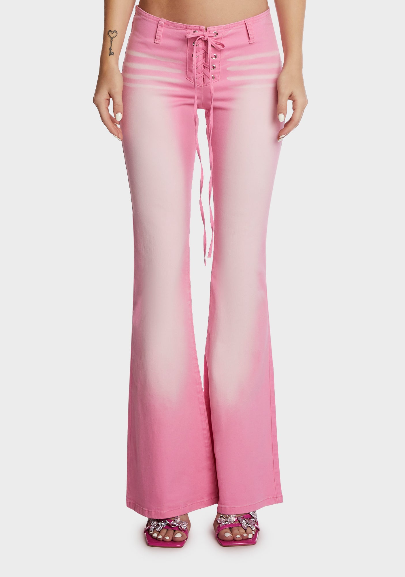 【BAON】Ariel pink washed denim pants PAJD0340A0-USCV96-