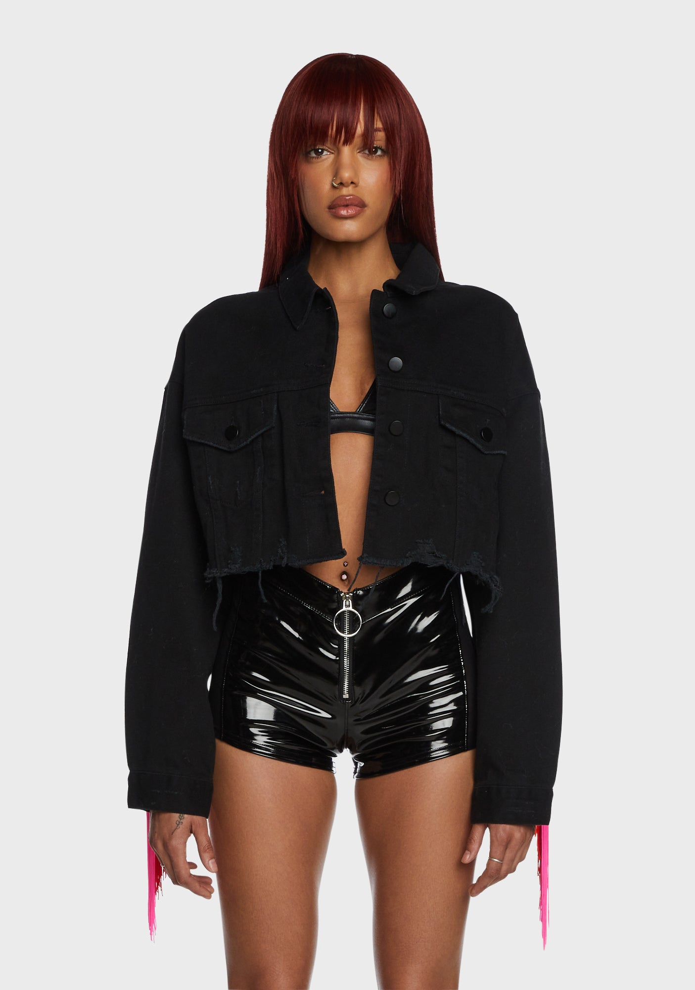 Dolls kill cheap rainbow jacket