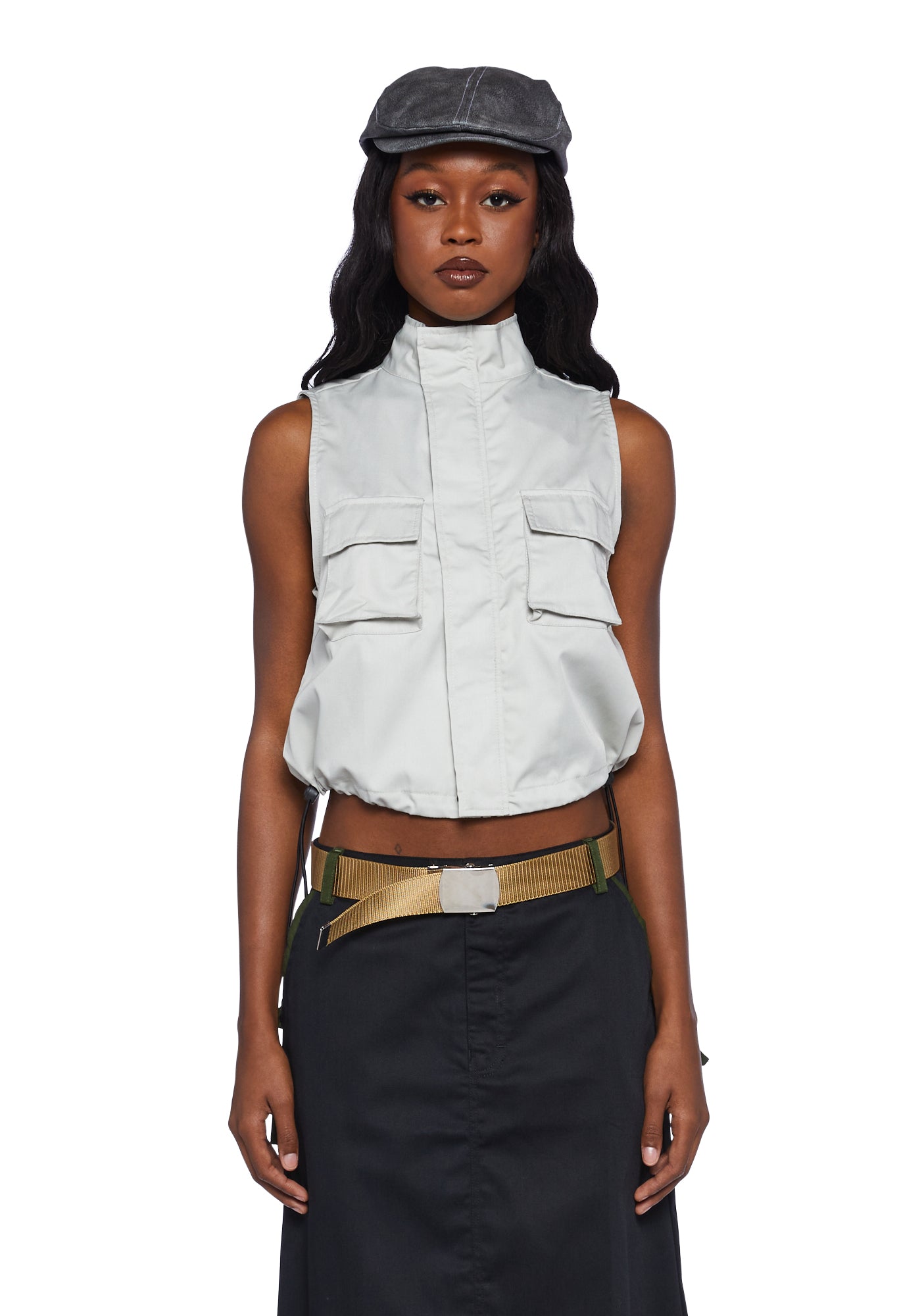 Cropped utility vest shop