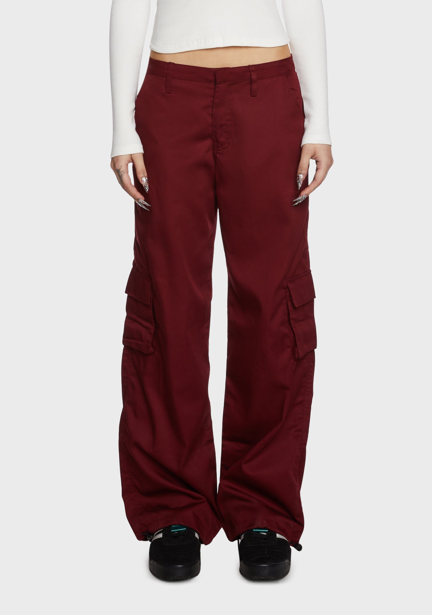 Motel Low Waist Cargo Trouser Pants Red Dolls Kill