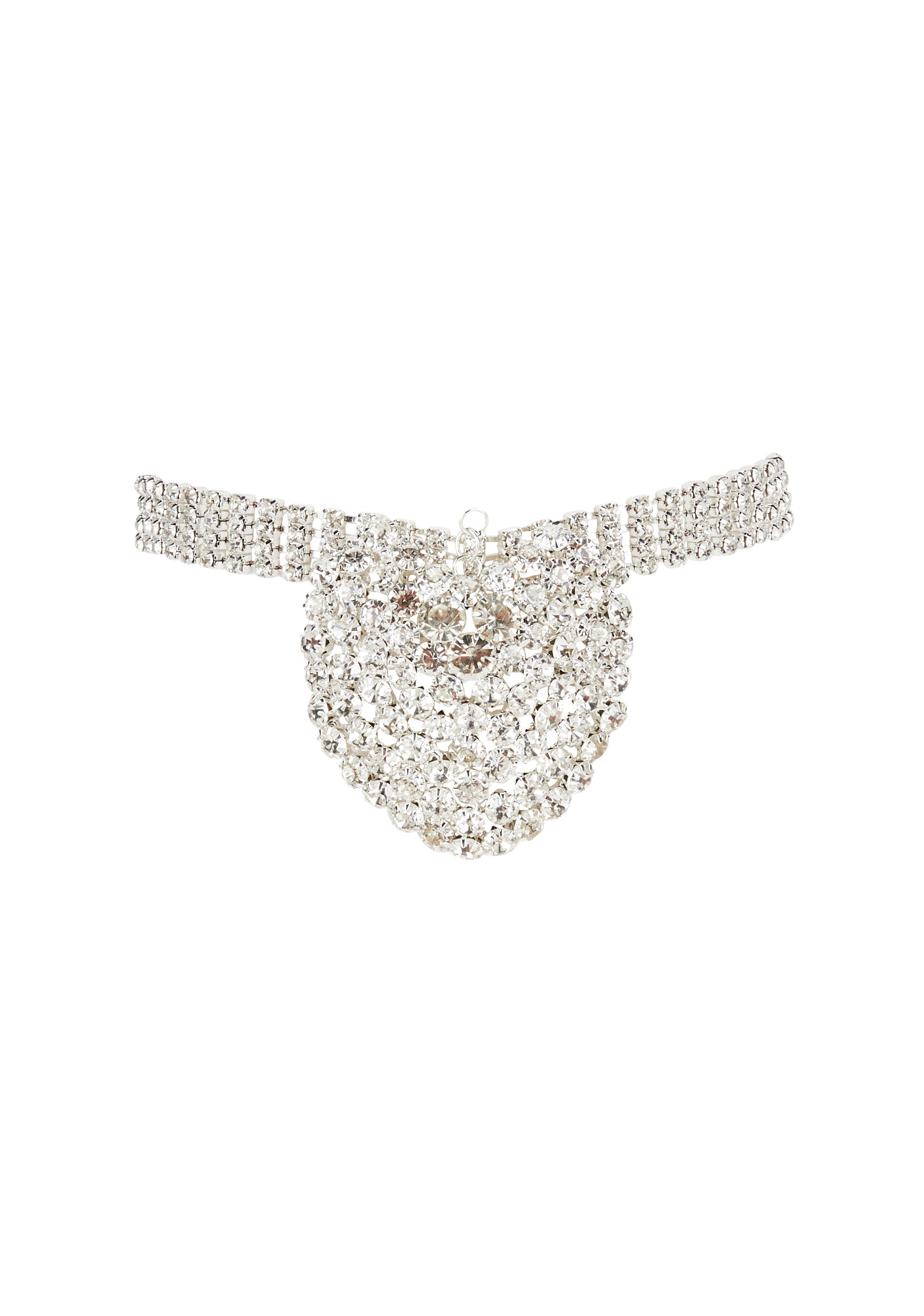 Rhinestone heart choker clearance