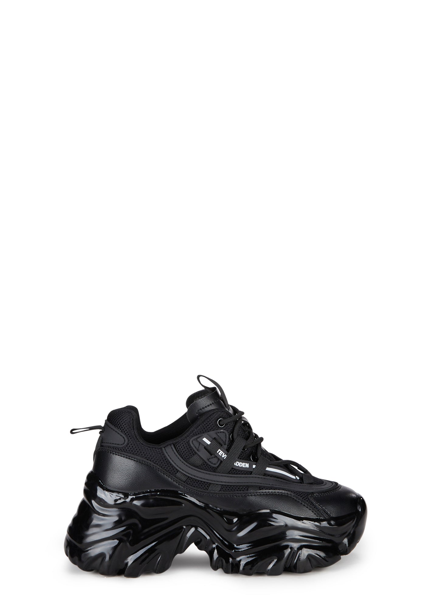 Steve Madden Patent Vegan Leather Lace Up Platform Sneakers