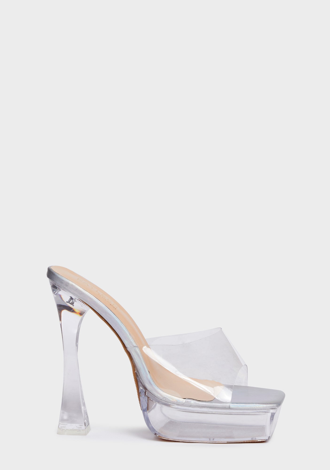 Glass new arrivals platform heels