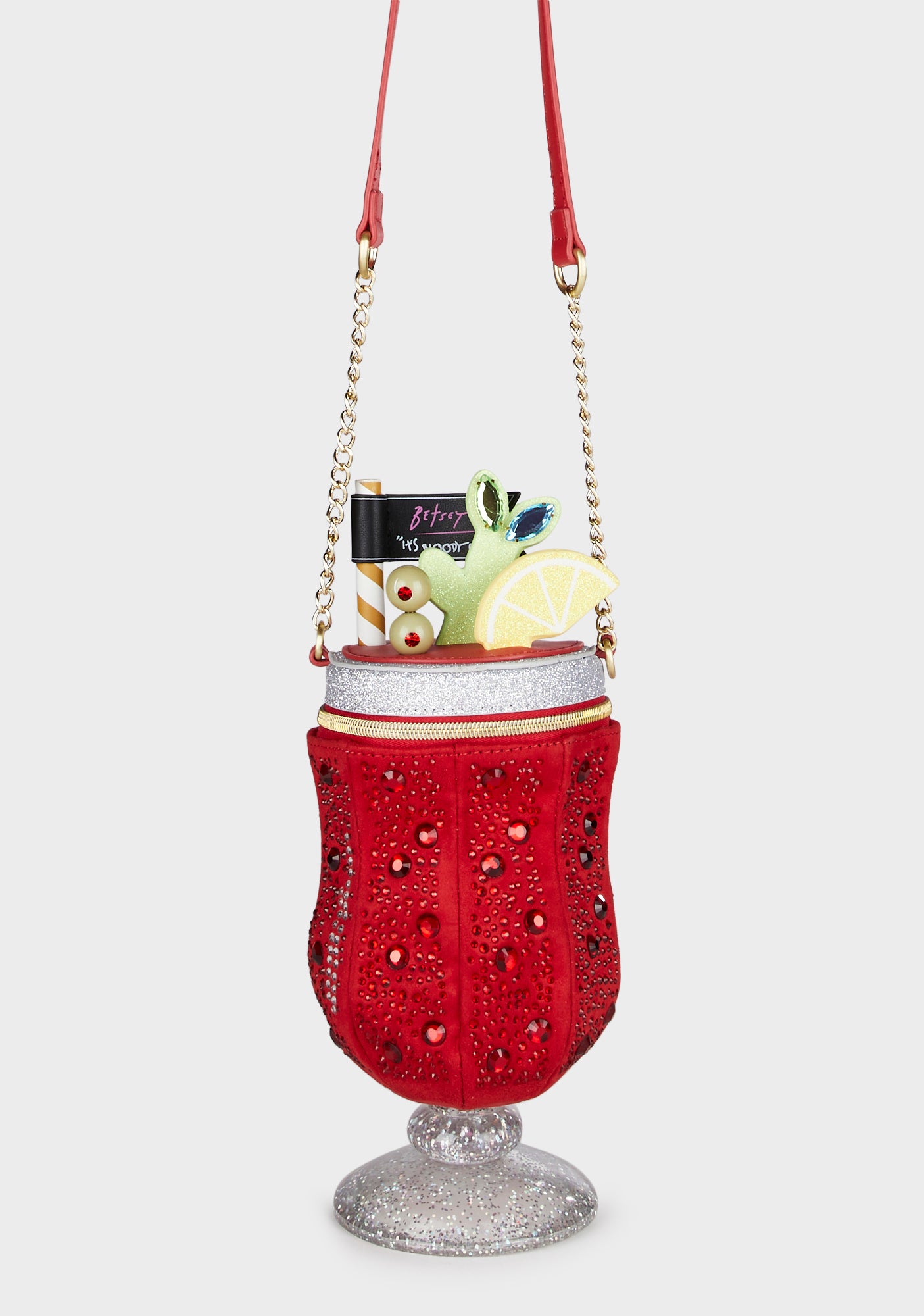 Betsey Johnson Bloody Mary Cocktail Crossbody Bag - Red – Dolls Kill