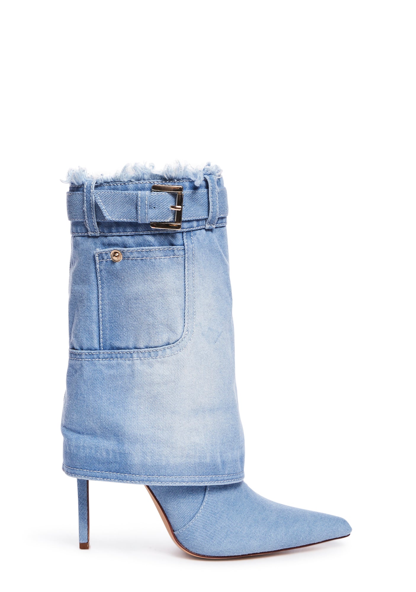 Blue jean boot top