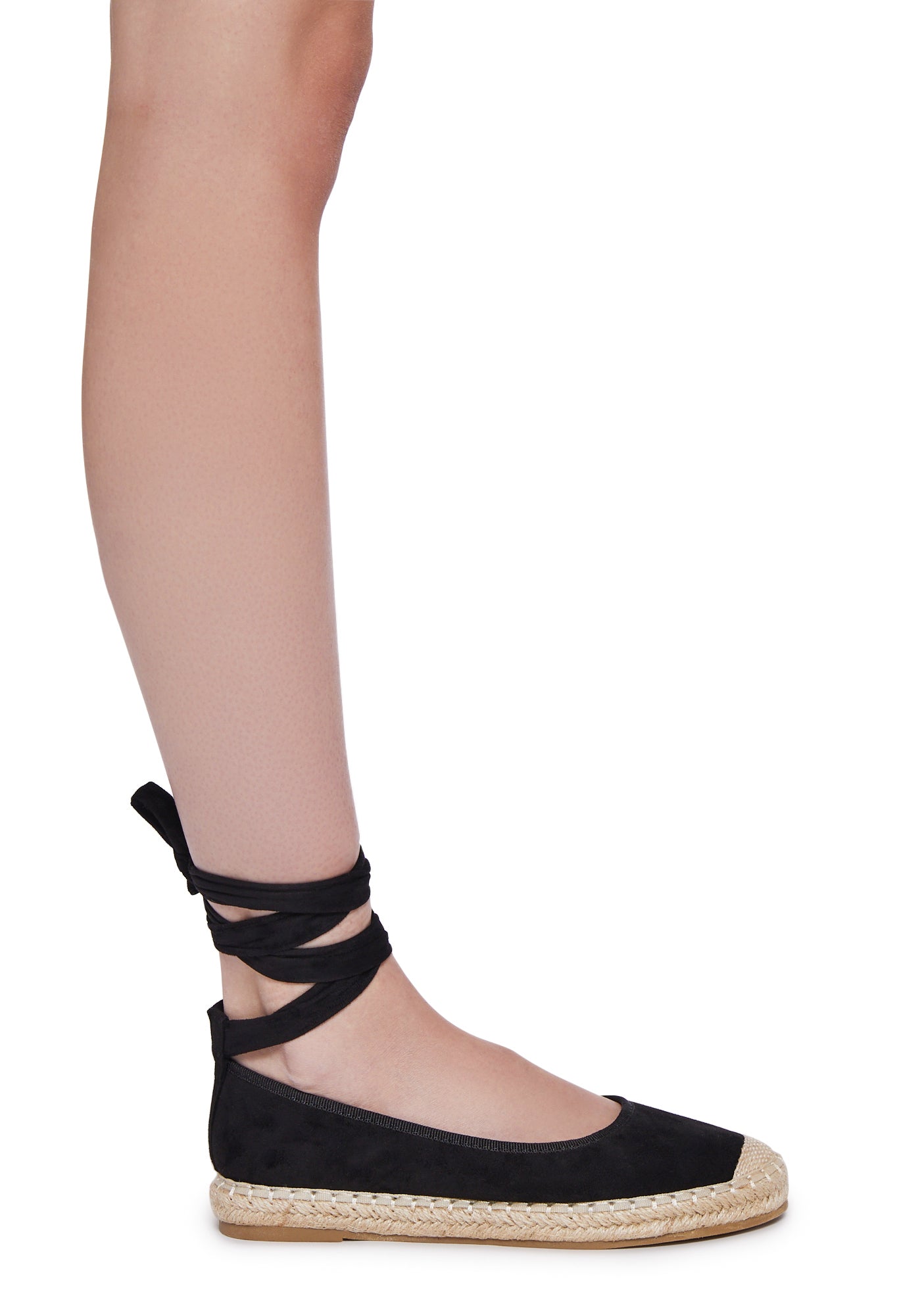 Tie up flats black on sale