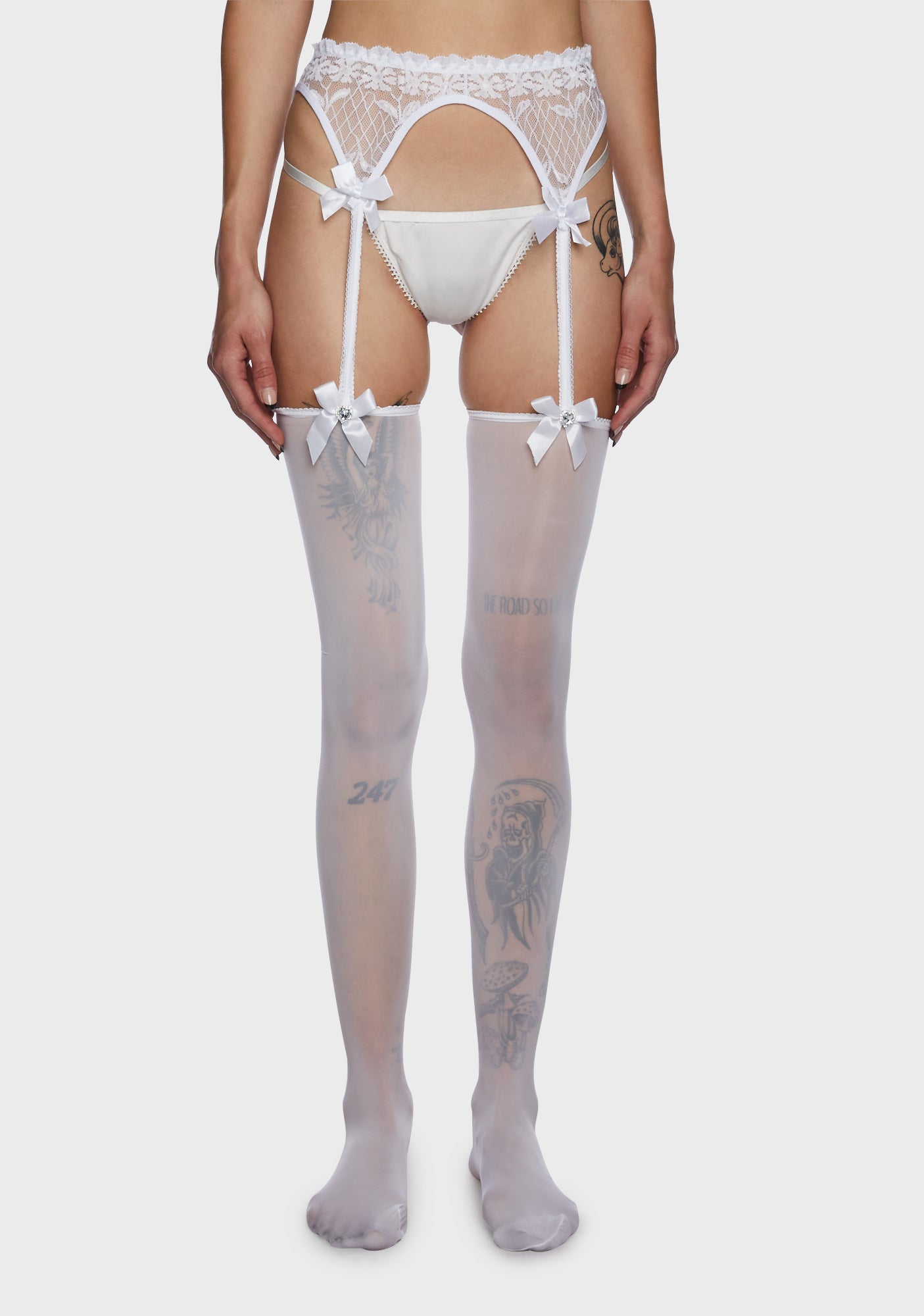 white thigh highs with garter belt Amazon.com: Hot Spot Sexy Women's Sheer Thigh High Stockings With Lace Garter  Belt (One Size, White): Clothing, Shoes & Jewelry
