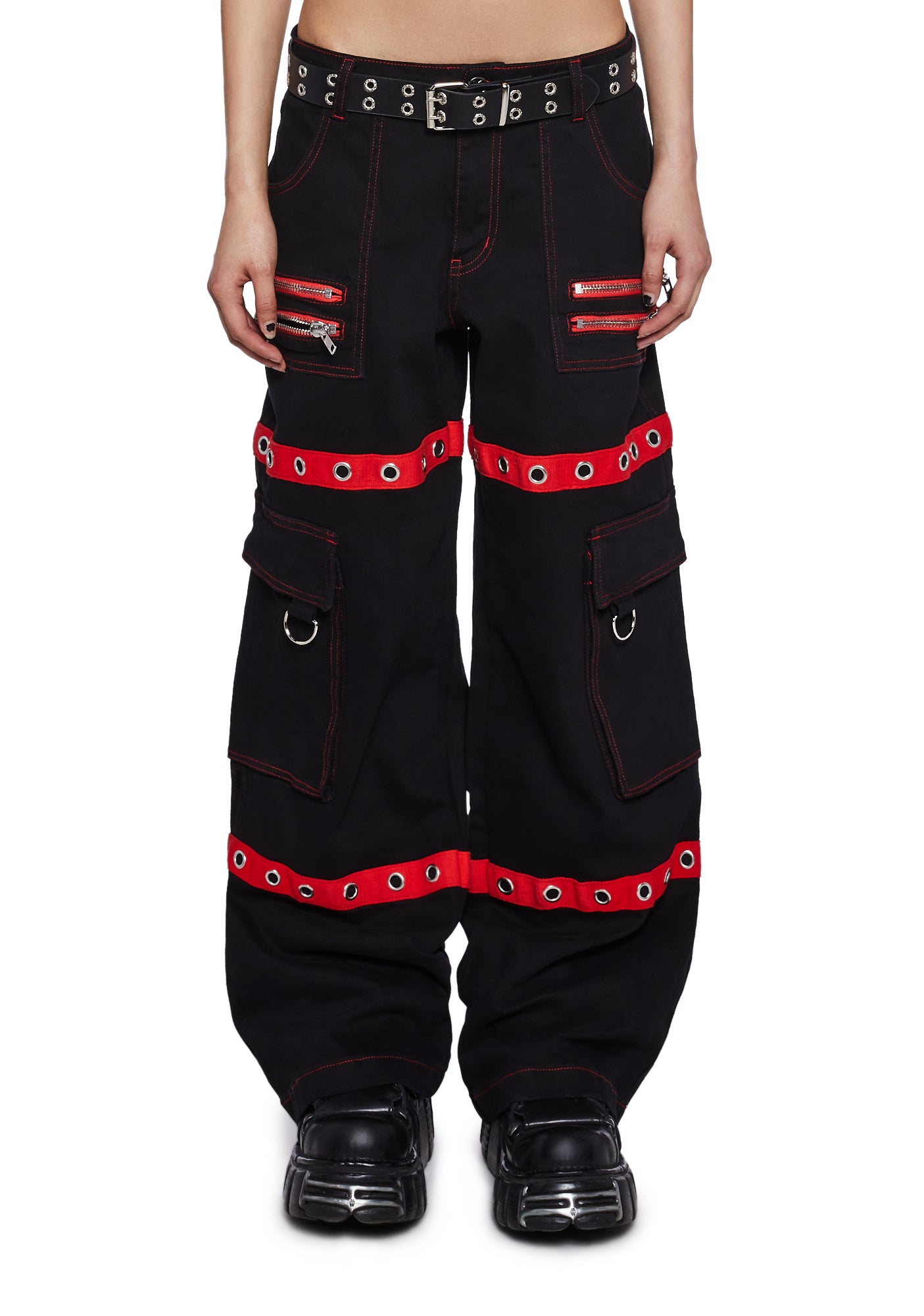 Dark red cargo pants on sale