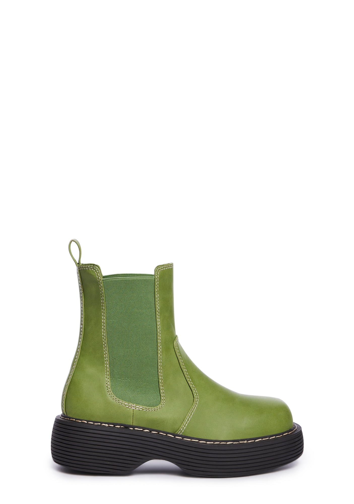 Delia S by Dolls Kill Atomic Rebellion Chelsea Boots Green US 5