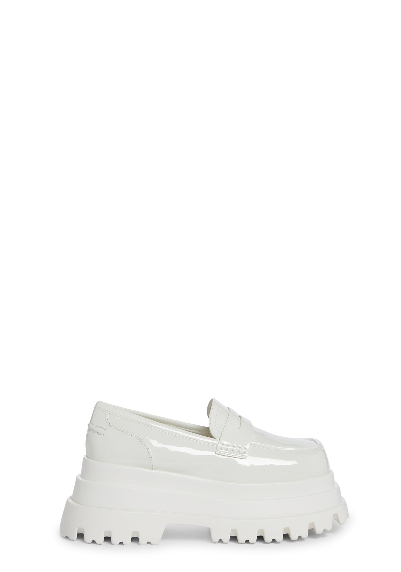 Azalea Wang Platform Loafers White Dolls Kill