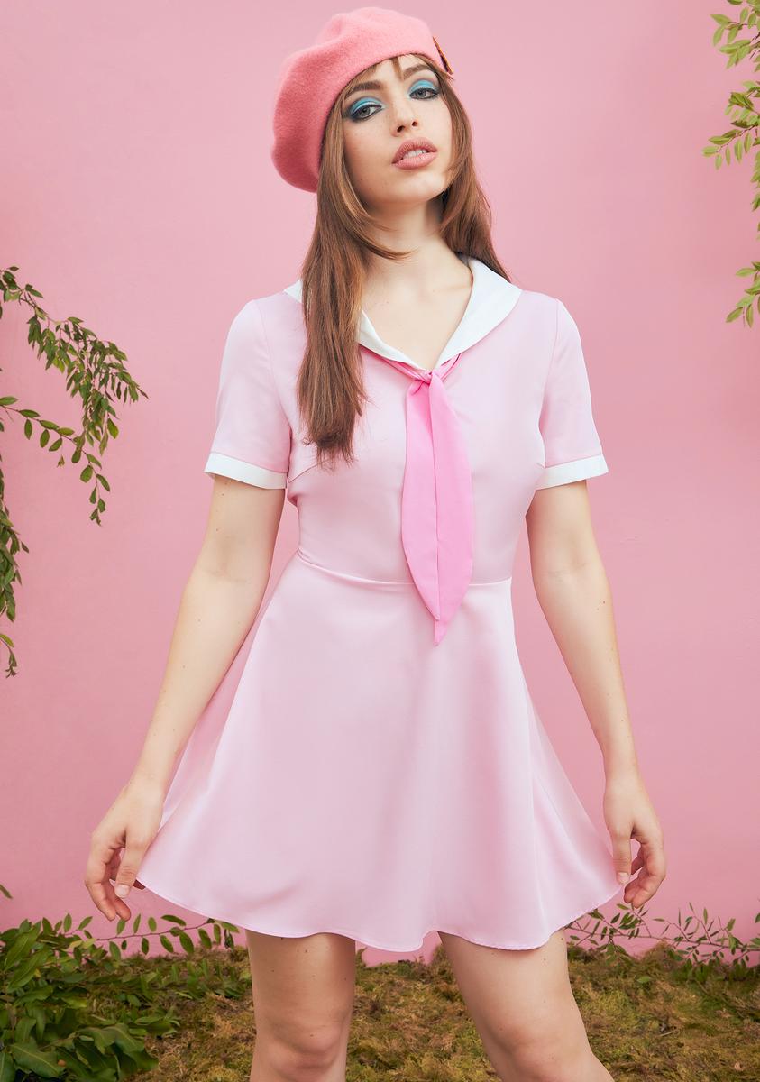 Sugar Thrillz Girl Scout Scarf Tie Skater Dress