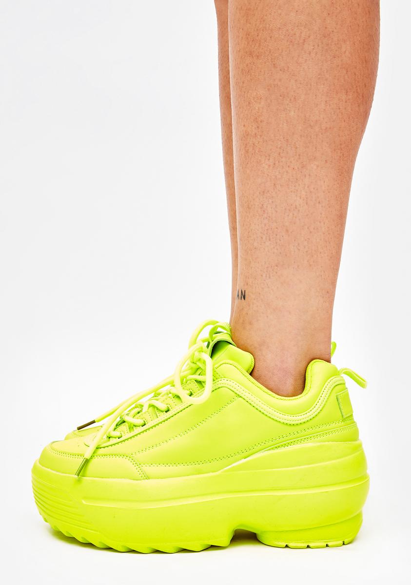 Platform Sneakers Chunky Neon Sneakers Sporty Classic Platform