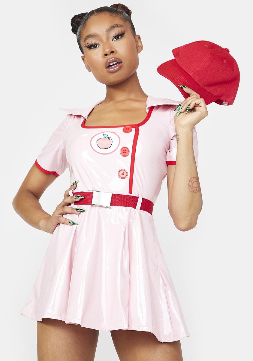 Sexy Retro Baseball Player Costume - Pink Dolls Kill Sexy Retro Baseball Player Costume - Pink Dolls Kill