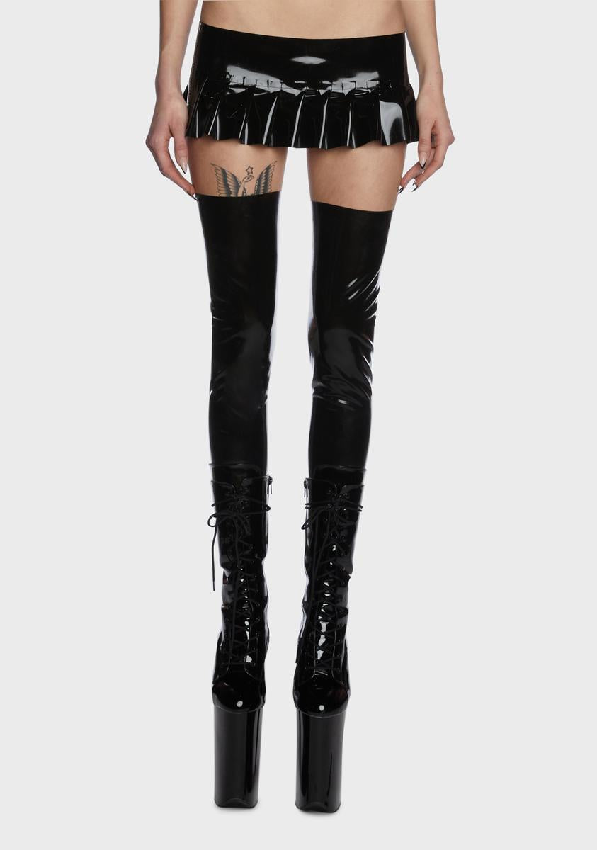 Manhattan Latex Mini Skirt Black