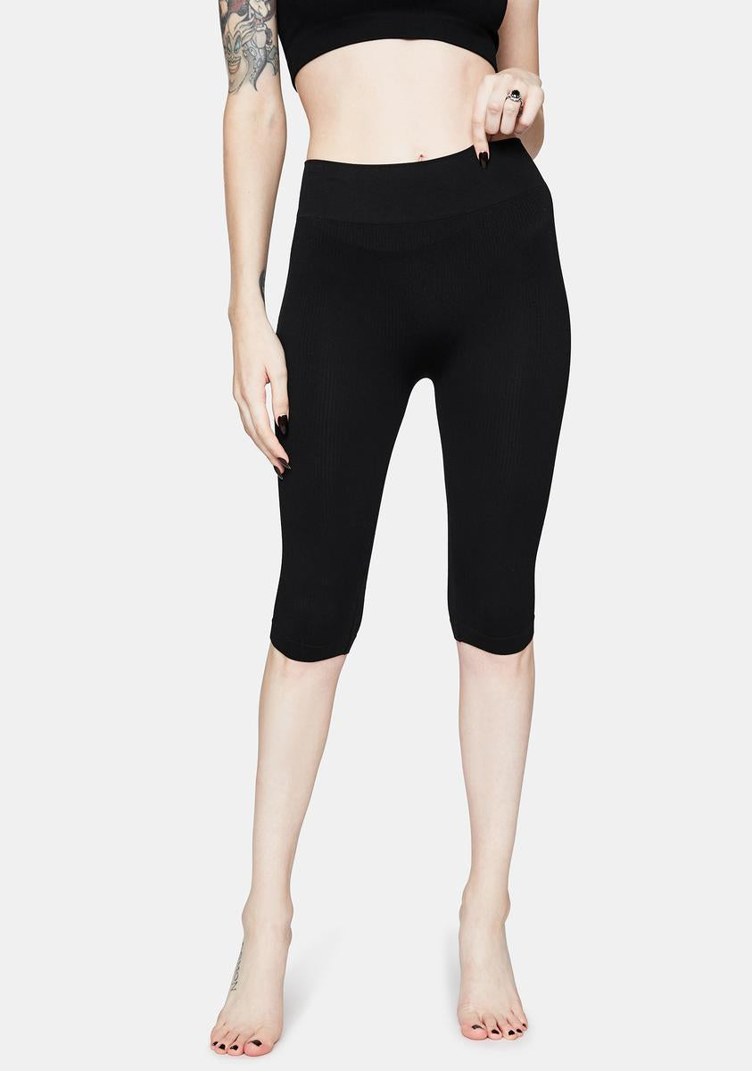 black sheer biker shorts