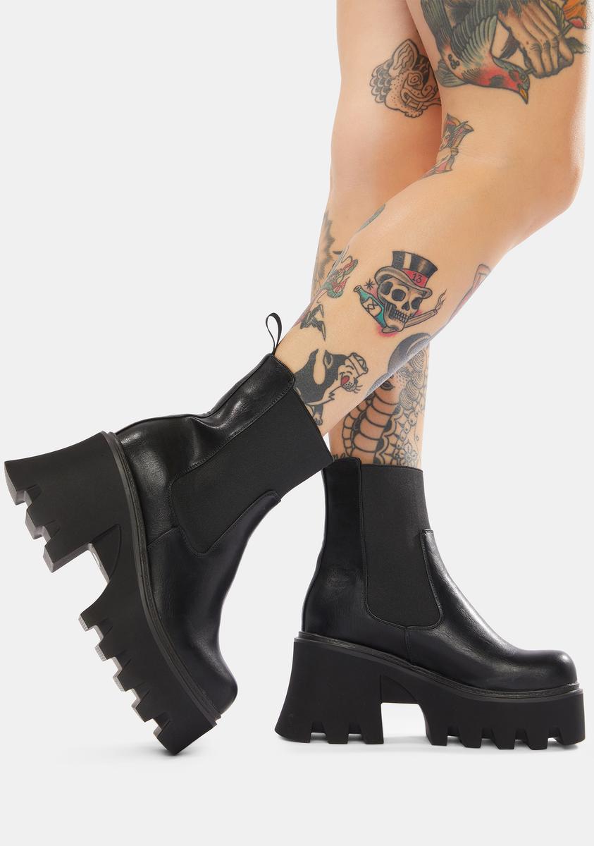 Lamoda Sarcastic Platform Chelsea Boots – Dolls Kill