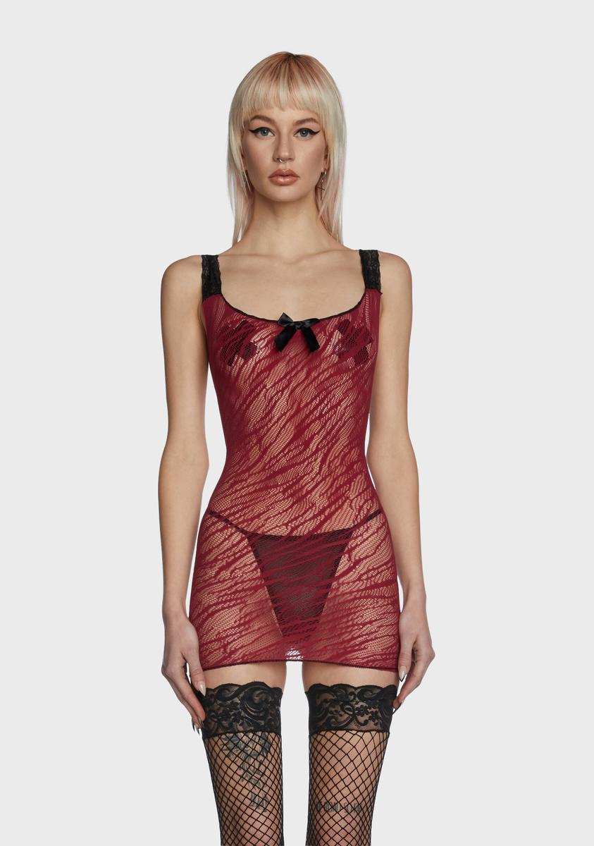 open lace back dress Lace Up Fishnet Dress