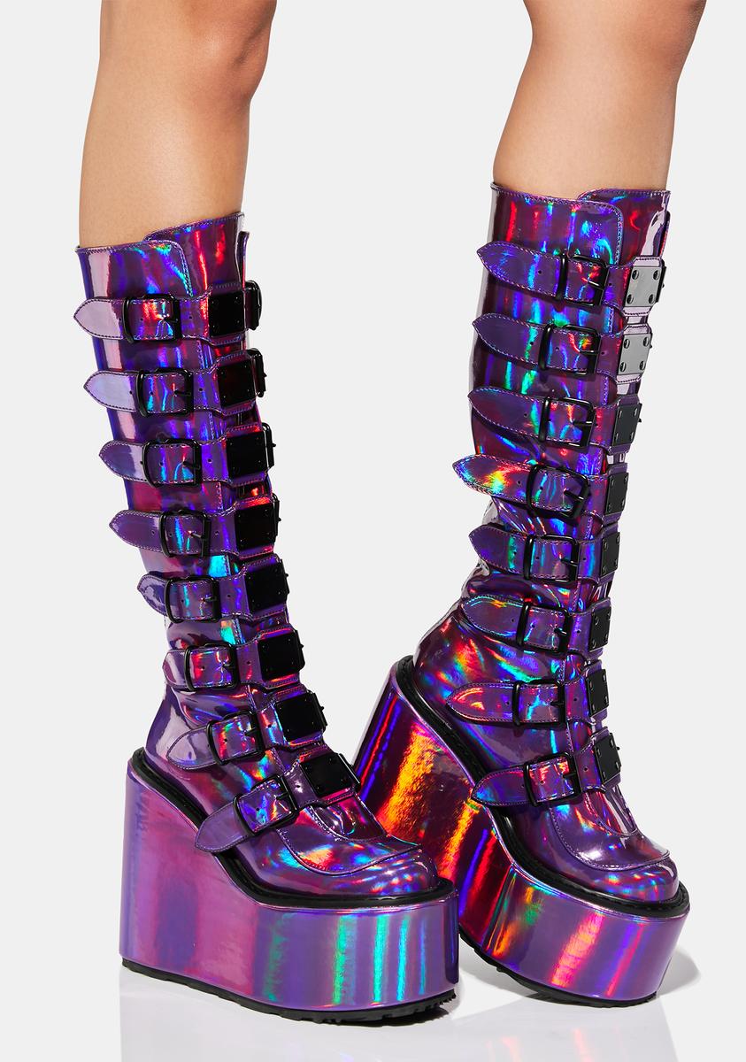 Demonia Shoes Swing 815 Dollskill Demonia Swing 815 Buckle Knee