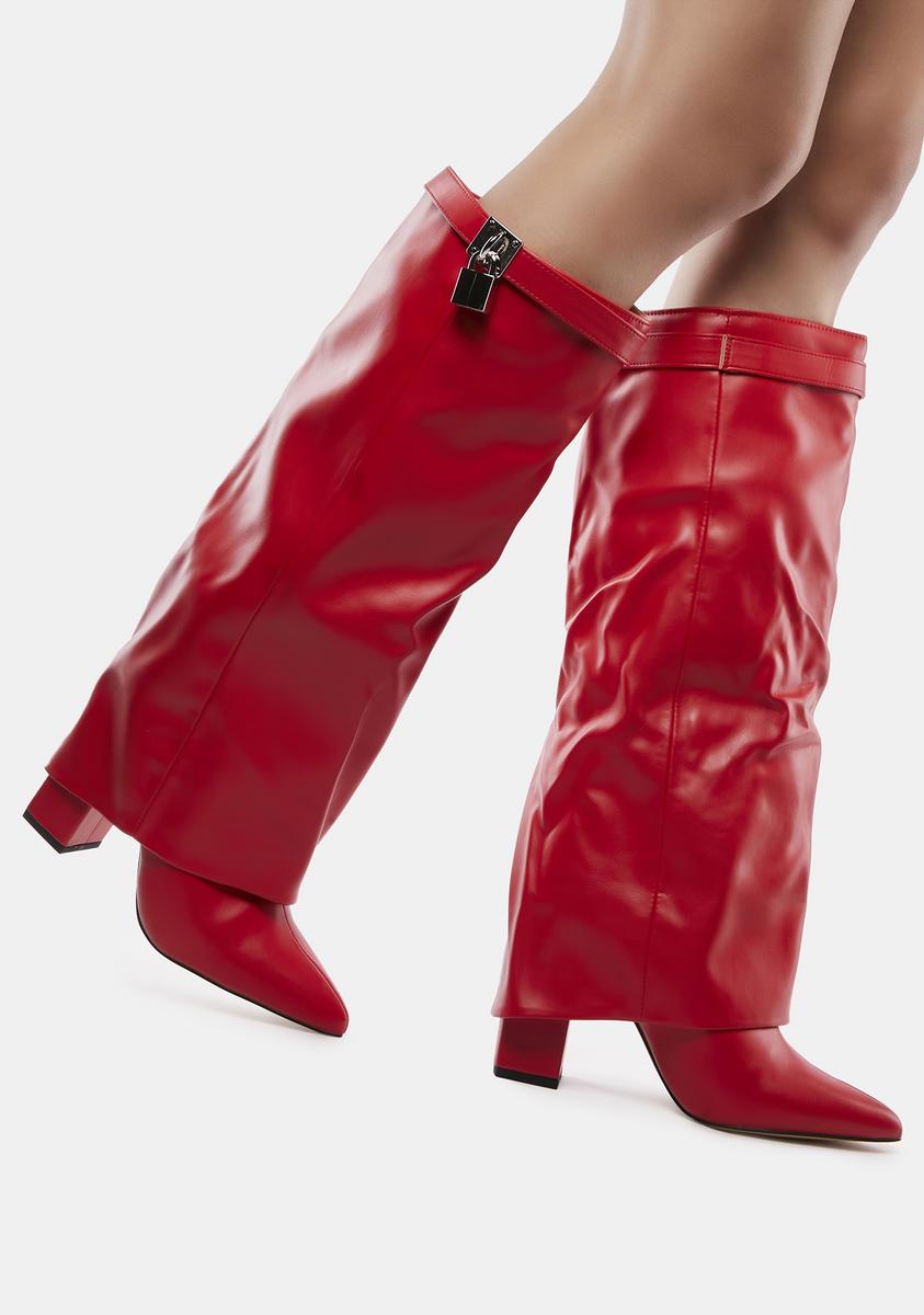 Red boots online shop