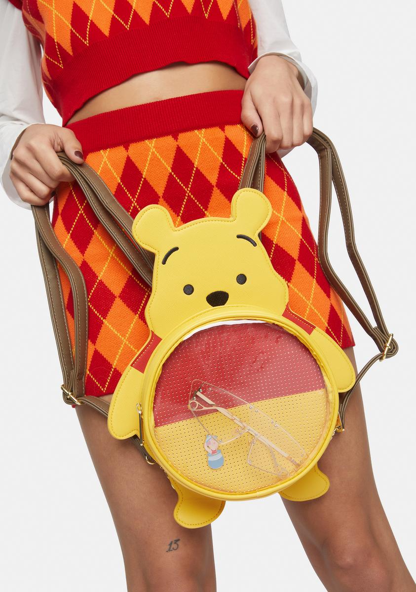 Loungefly Disney Winnie The Pooh Pin Trader Convertible Backpack
