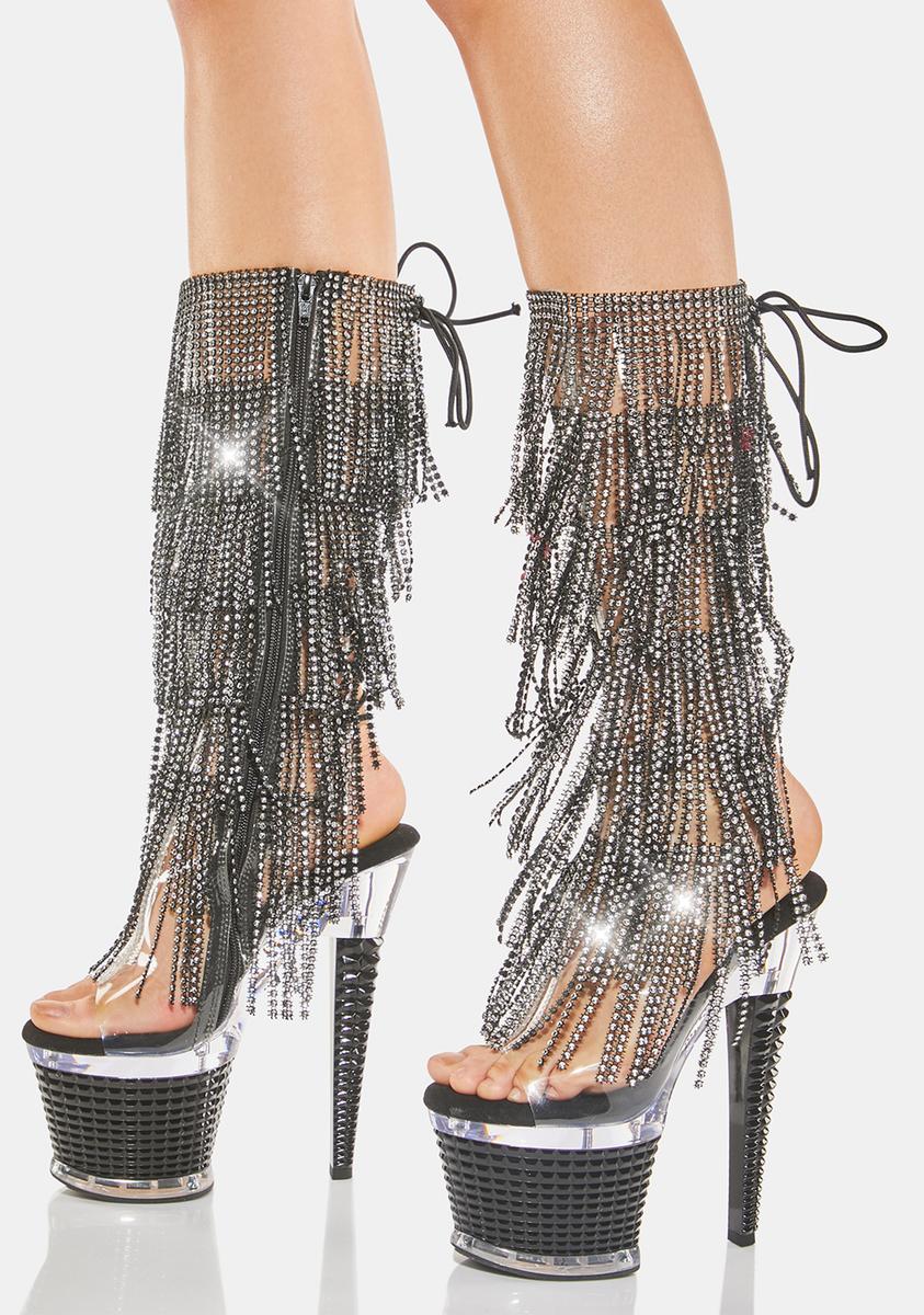 Fringe clearance platform heels