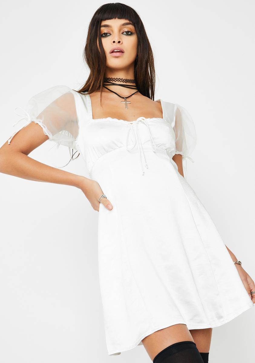 motel white satin dress Palasha Midi Dress in Satin Ivory