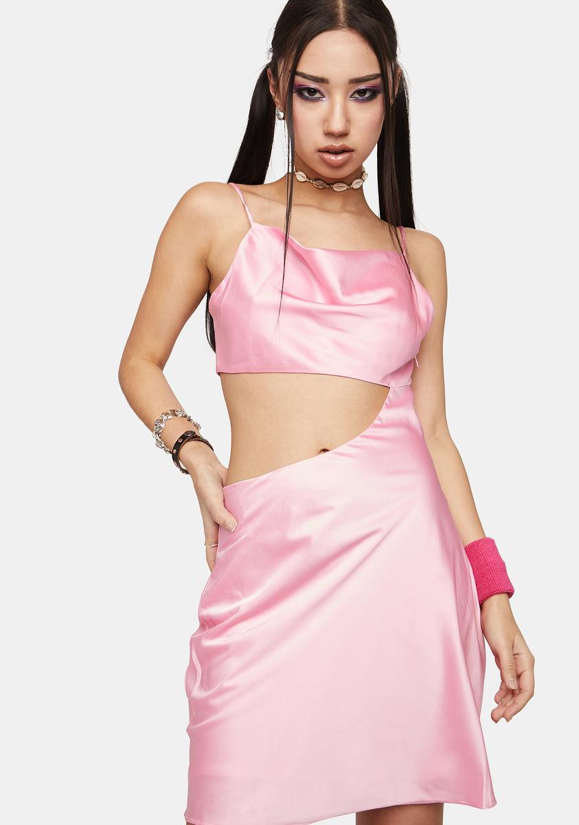 Asymmetrical Cut Out Mini Dress