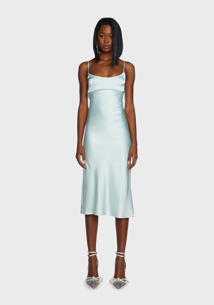 Satin Strappy Mini Dress - Light Blue Dolls Kill Satin Strappy Mini Dress - Light Blue Dolls Kill