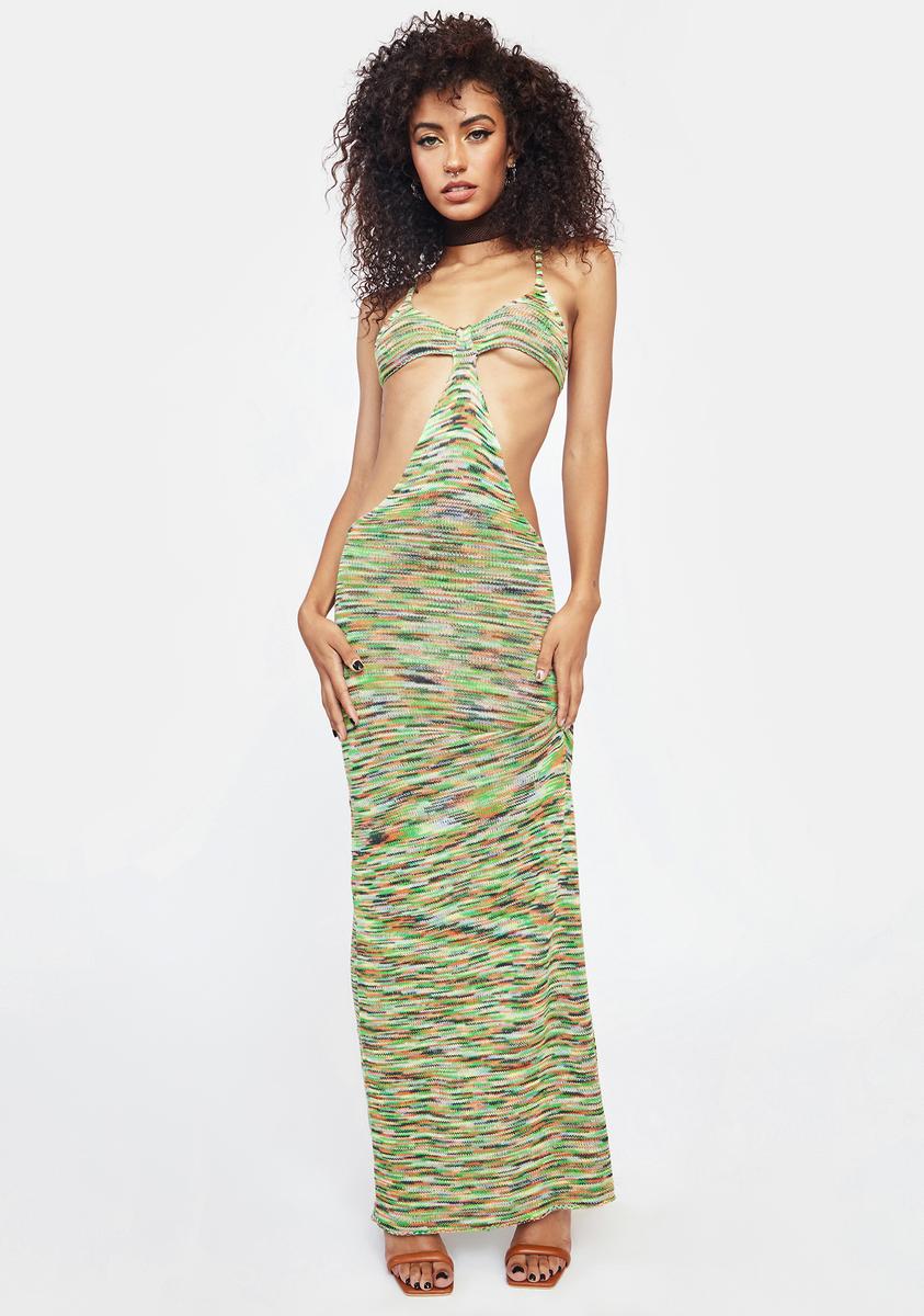 Jaded London Fine Spacedye Knit Cut Out Maxi Beach Dress Jaded London Fine Spacedye Knit Cut Out Maxi Beach Dress
