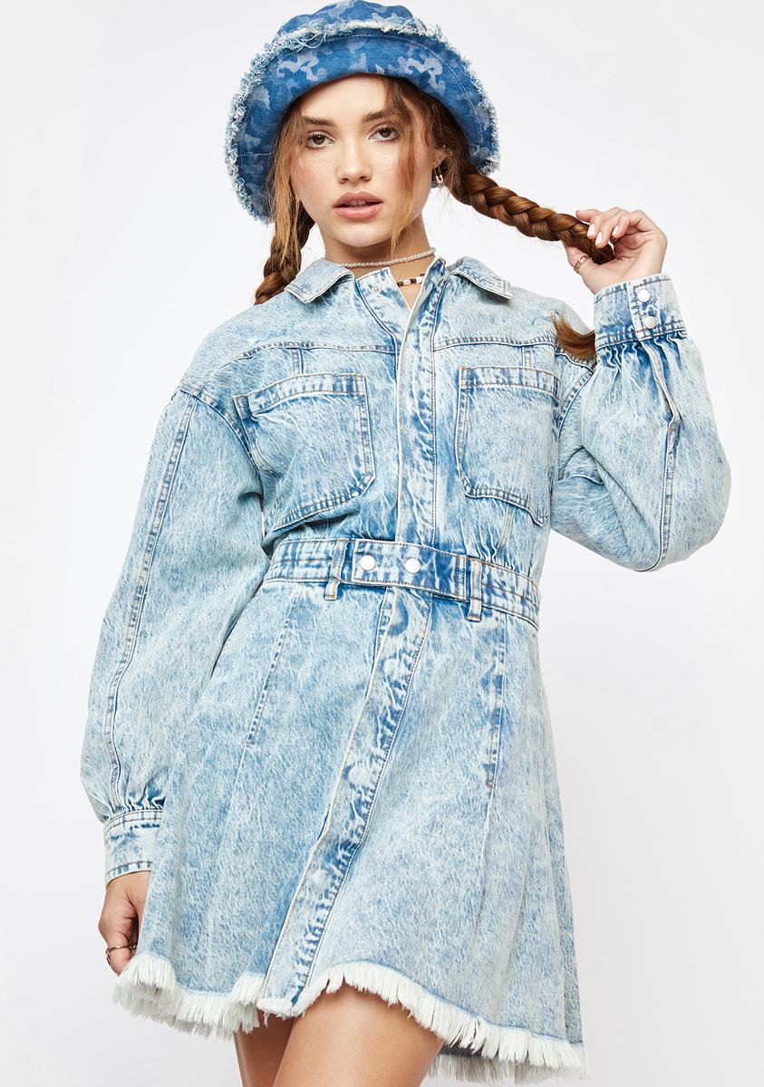 free people denim shirt dress We The Free Hannah Denim Mini Dress