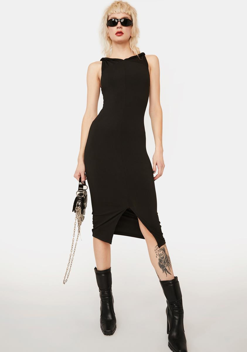 knee length dresses for ladies Donna Karan Women's Center Ruched Crepe Sheath Dress - Black