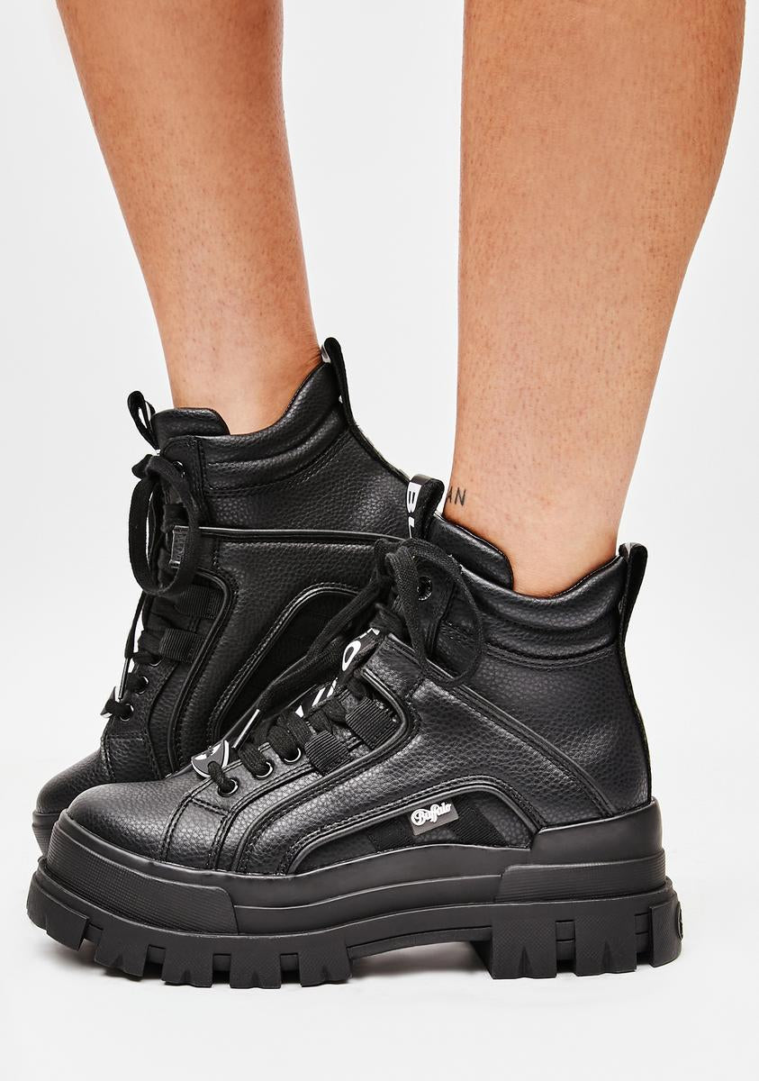 Ankle Boots Aspha Nc Mid Lace Up Sneaker Buffalo ASPHA NC MID Beige Fast Delivery Spartoo Europe