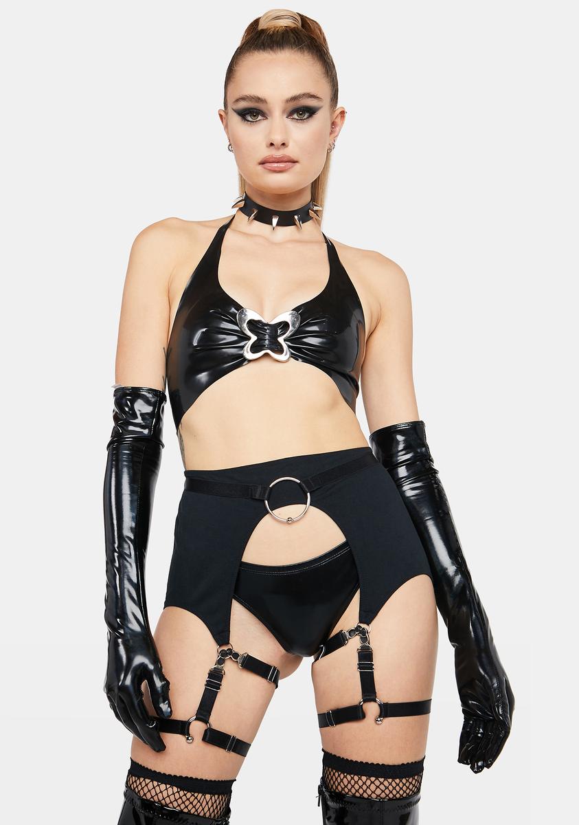 ebony garter belt Women Sexy Leg Chain Harness garter Belt Waist Corset Belt Leather Harness  Waists Thigh Harness Gothic Clothing Accessory Buy cheaply on Joom main image 1