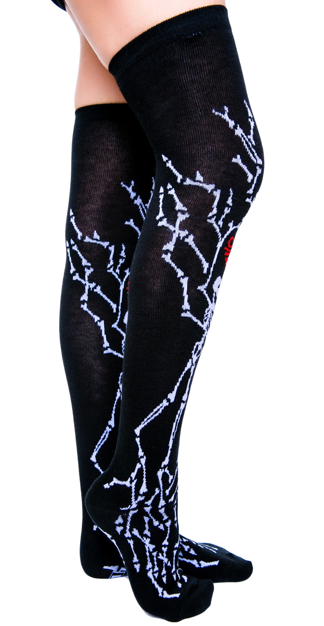 Skeleton Tree Lovers Garter Socks Dolls Kill