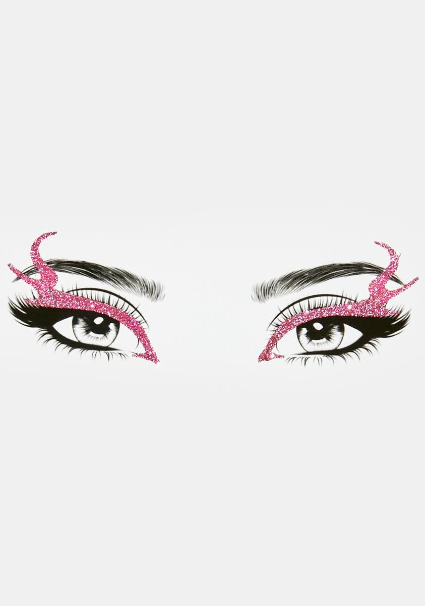 Glitter Eye Stickers Pink Dolls Kill