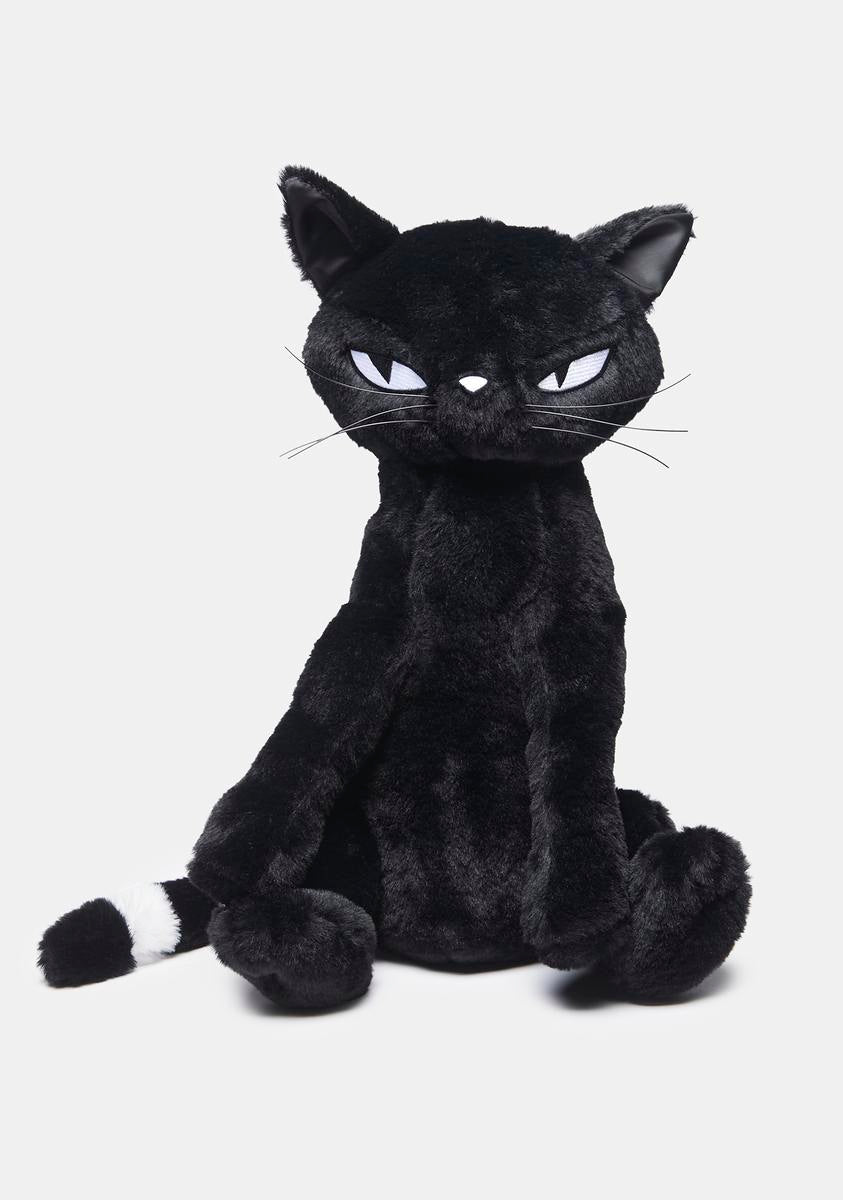 Dolls Kill x Emily The Strange Faux Fur Neechee Cat Backpack Black