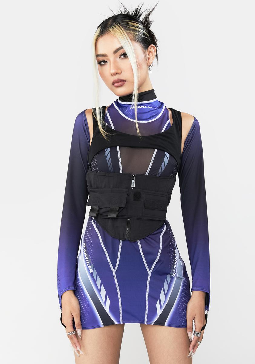 Namilia Corset Dress With Detachable Sleeves Dolls Kill