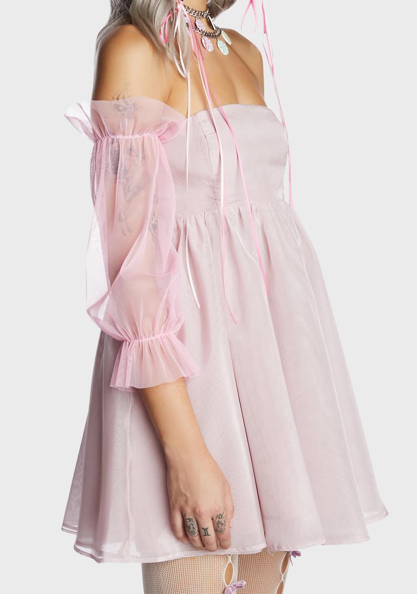 Sheer Arm Sleeves Pink Dolls Kill