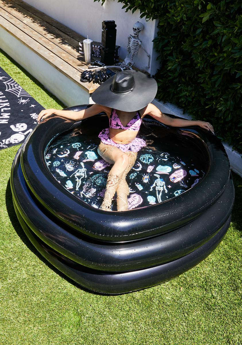 Black shop inflatable pool