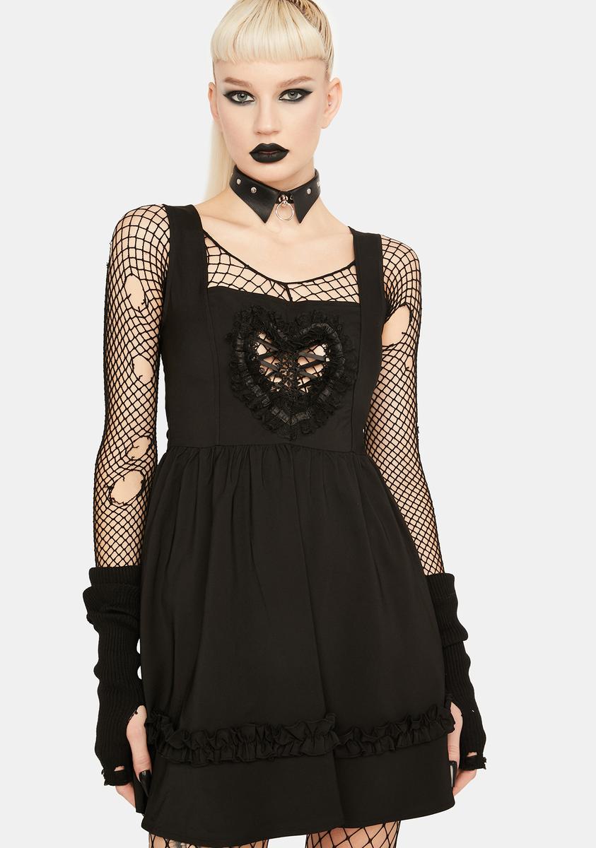Dark In Love Heart Cut Out Mini Dress