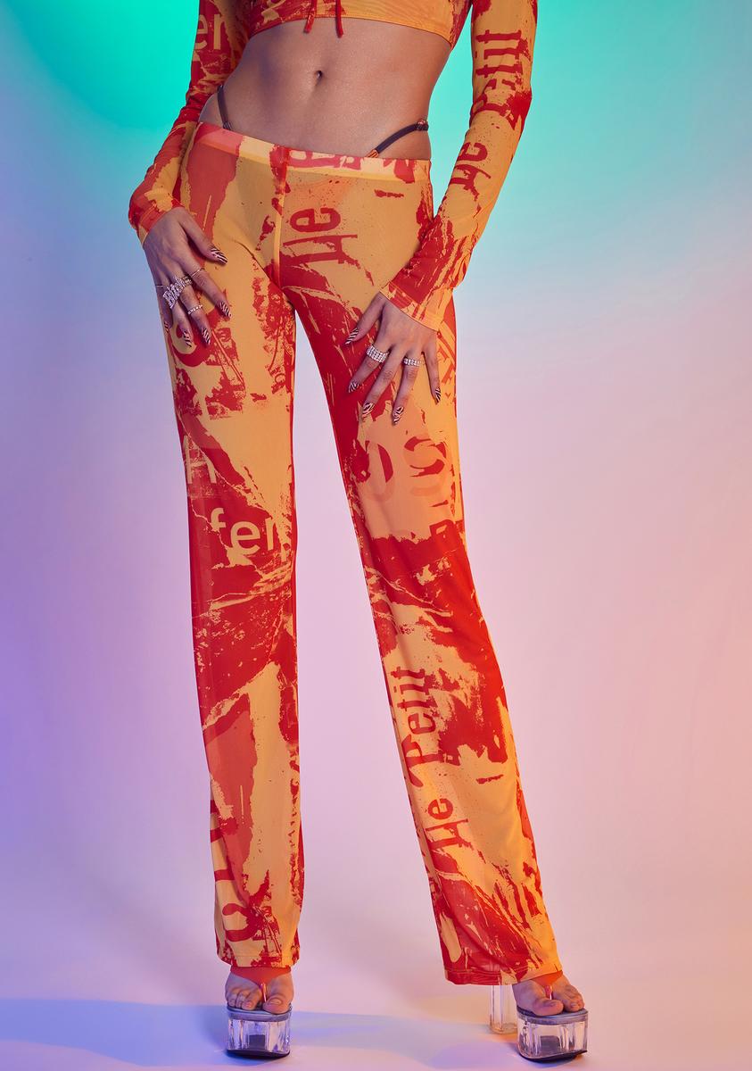 JADED LONDON/Tangerine ベロア セットアップ Jaded London Pomelo Ultra Crop Tank Top in Fruit Print | REVOLVE