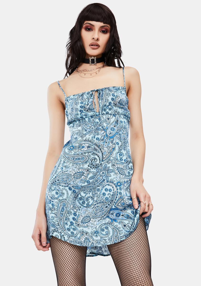 Frankies Bikinis Leoni Silk Mini Dress – Dolls Kill